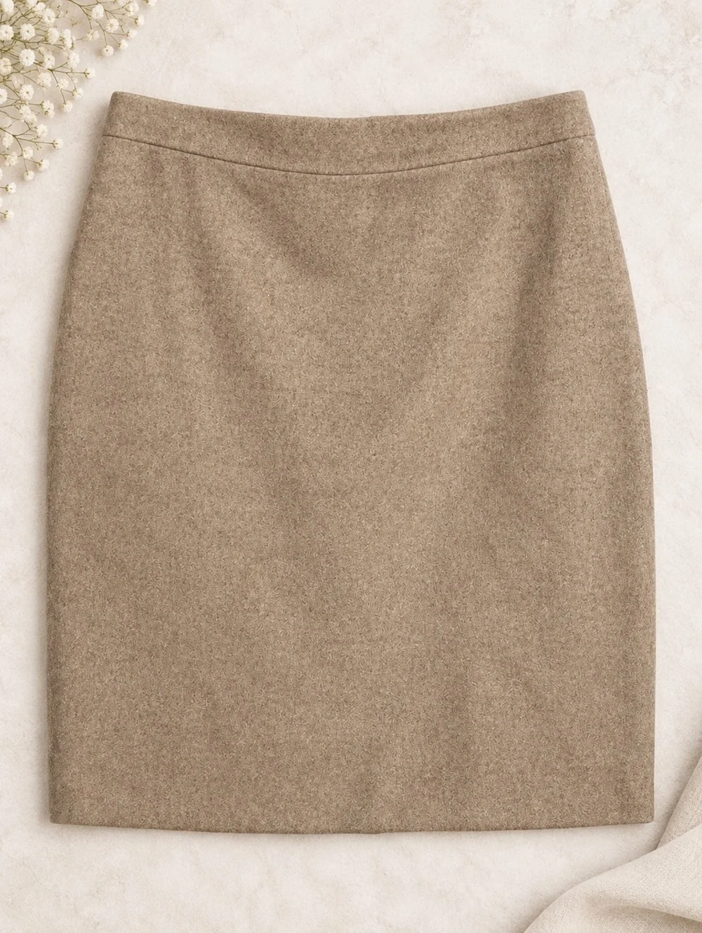 J.Crew Pencil Skirt Beige Wool Blend Size 4P